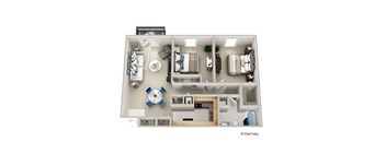 a floor plan of a 1 bedroom 1190 sq ft